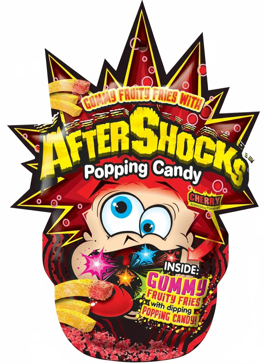 AfterShock Popping Candy With Fruity Fries Cherry