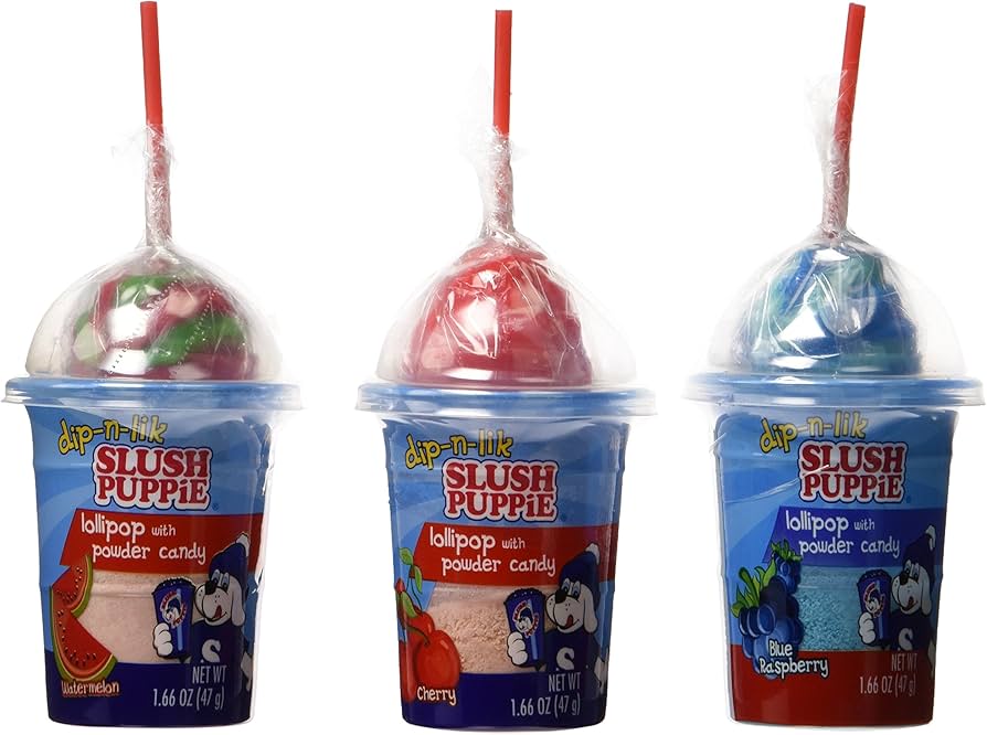 Slush Puppie Lollipop With Candy Powder