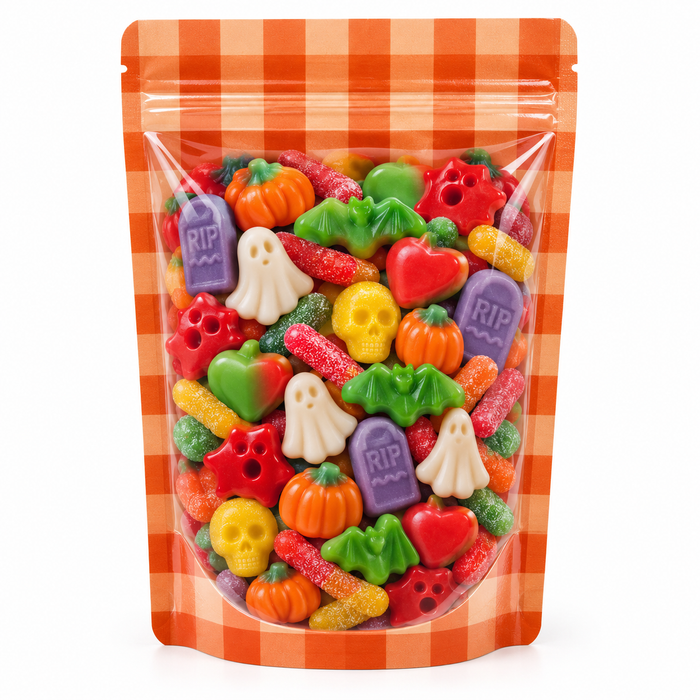 1/2 LB ORANGE PLAID BAG