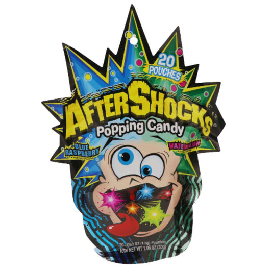 AfterShock Popping Candy With Fruity Fries Blue Raspberry/Watermelon