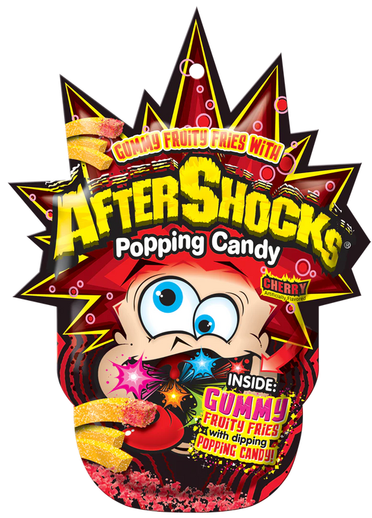 AfterShock Popping Candy With Fruity Fries Cherry