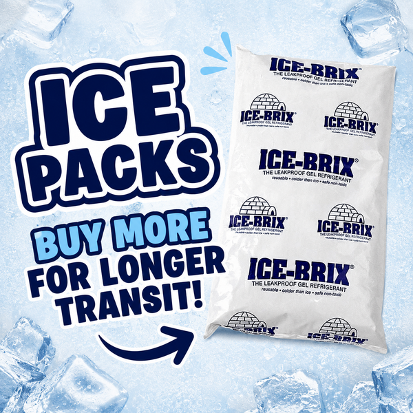 ICE PACK FOR THE HEAT! ( SUGGESTED 1 PACK PER HALF POUND)
