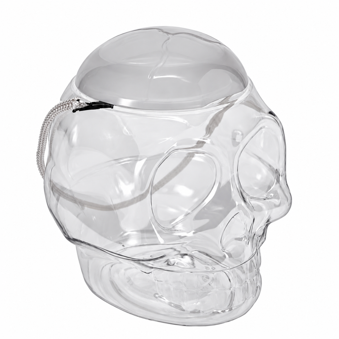 2 LB WHITE SKULL BUCKET