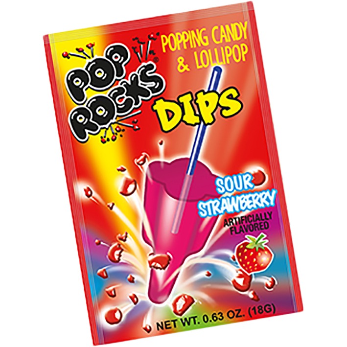 Pop Rocks Dips Sour Strawberry