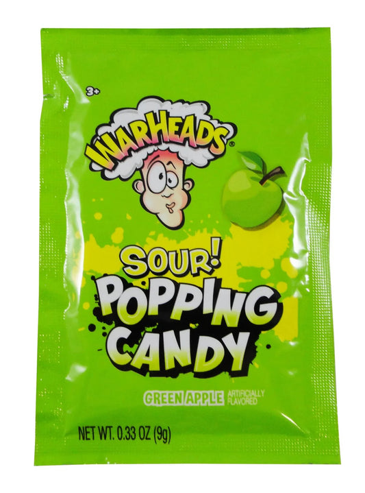 Warhead Sour Popping Candy Green Apple